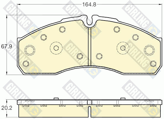 Kit de plaquettes de frein, frein à disque