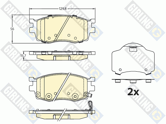 Kit de plaquettes de frein, frein à disque