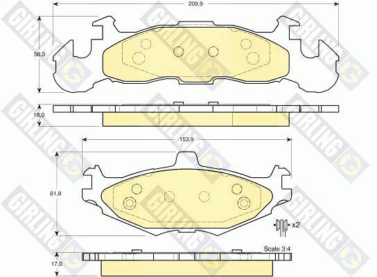 Kit de plaquettes de frein, frein à disque