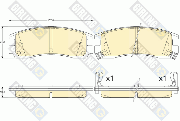 Kit de plaquettes de frein, frein à disque