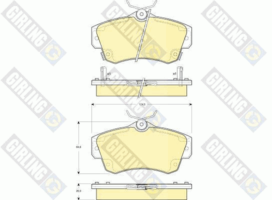 Kit de plaquettes de frein, frein à disque