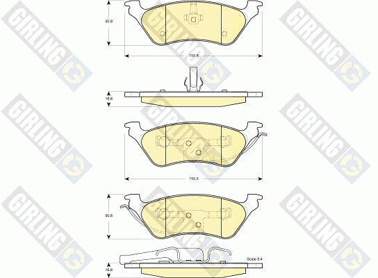 Kit de plaquettes de frein, frein à disque