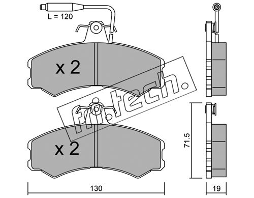 Kit de plaquettes de frein, frein à disque