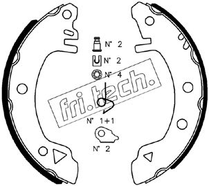 Jeu de mâchoires de frein