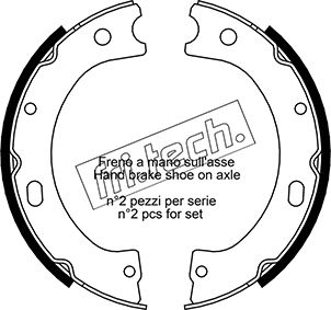 Jeu de mâchoires de frein, frein de stationnement