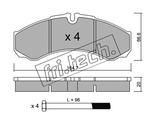 Kit de plaquettes de frein, frein à disque