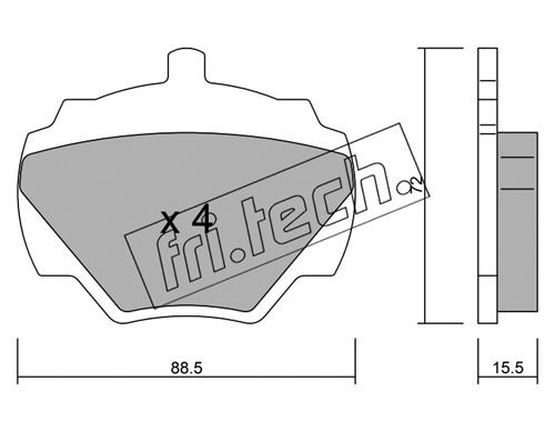 Kit de plaquettes de frein, frein à disque