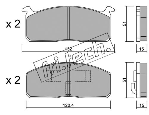 Kit de plaquettes de frein, frein à disque