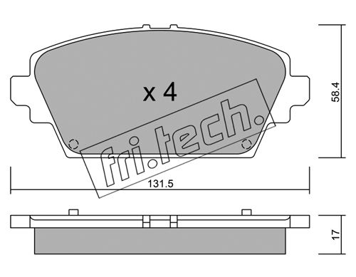 Kit de plaquettes de frein, frein à disque