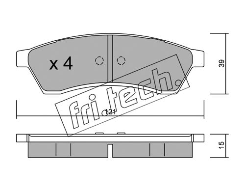 Kit de plaquettes de frein, frein à disque