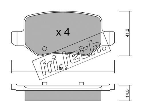 Kit de plaquettes de frein, frein à disque