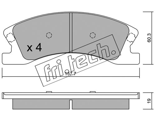 Kit de plaquettes de frein, frein à disque