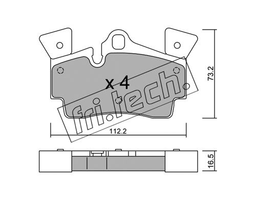 Kit de plaquettes de frein, frein à disque