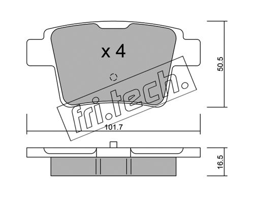 Kit de plaquettes de frein, frein à disque