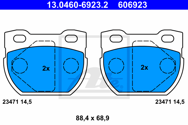 Kit de plaquettes de frein, frein à disque