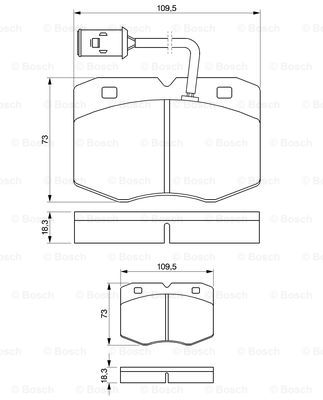 Kit de plaquettes de frein, frein à disque