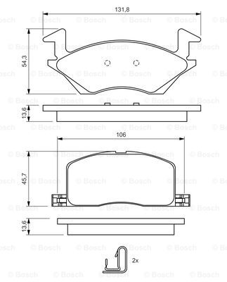 Kit de plaquettes de frein, frein à disque