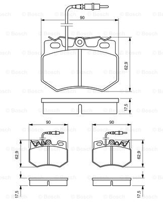 Kit de plaquettes de frein, frein à disque