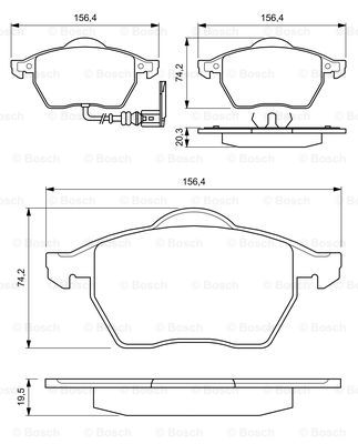 Kit de plaquettes de frein, frein à disque