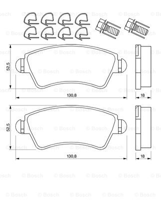 Kit de plaquettes de frein, frein à disque