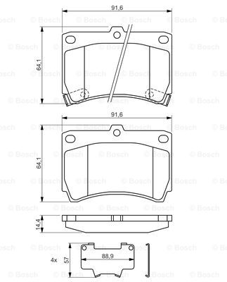 Kit de plaquettes de frein, frein à disque