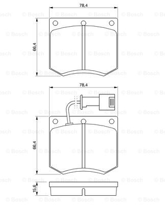 Kit de plaquettes de frein, frein à disque