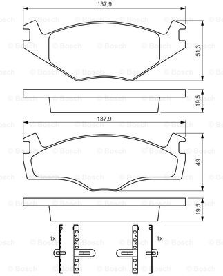 Kit de plaquettes de frein, frein à disque