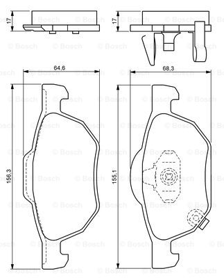 Kit de plaquettes de frein, frein à disque