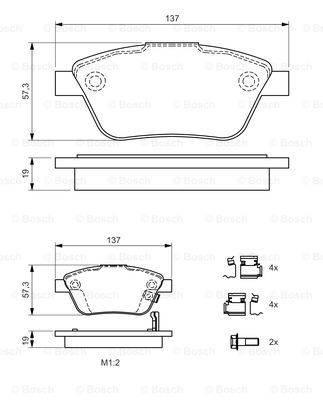 Kit de plaquettes de frein, frein à disque