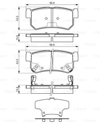 Kit de plaquettes de frein, frein à disque