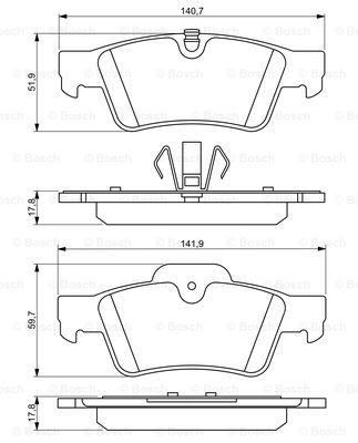 Kit de plaquettes de frein, frein à disque