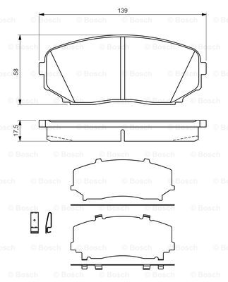 Kit de plaquettes de frein, frein à disque