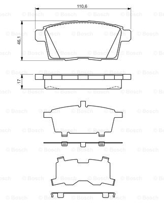 Kit de plaquettes de frein, frein à disque