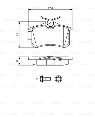 Kit de plaquettes de frein, frein à disque