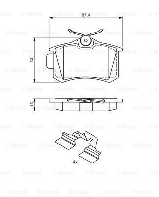 Kit de plaquettes de frein, frein à disque