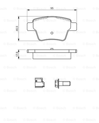 Kit de plaquettes de frein, frein à disque