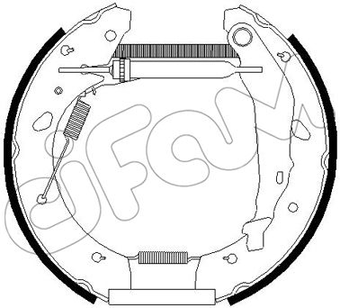 Jeu de mâchoires de frein