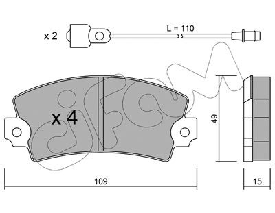 Kit de plaquettes de frein, frein à disque