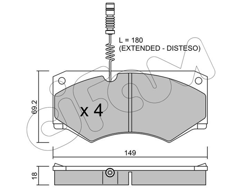 Kit de plaquettes de frein, frein à disque