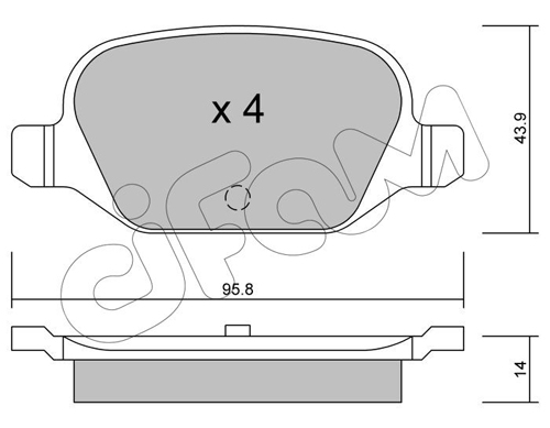 Kit de plaquettes de frein, frein à disque