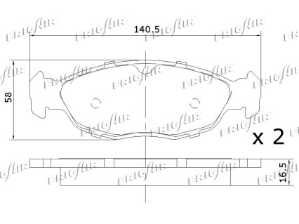 Kit de plaquettes de frein, frein à disque