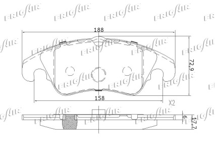 Kit de plaquettes de frein, frein à disque