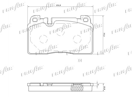 Kit de plaquettes de frein, frein à disque