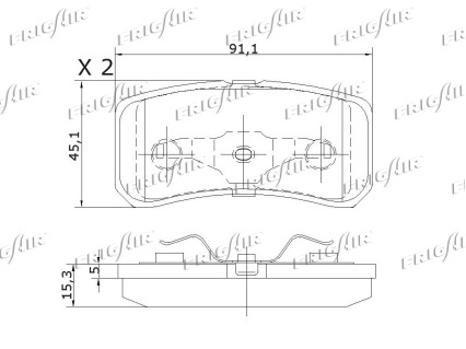 Kit de plaquettes de frein, frein à disque