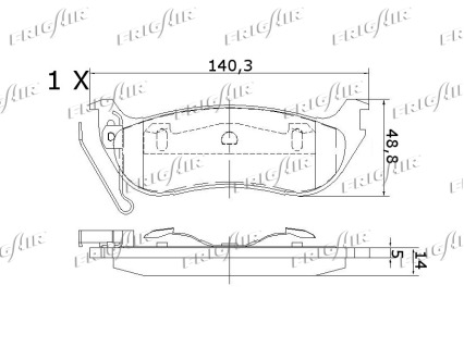 Kit de plaquettes de frein, frein à disque