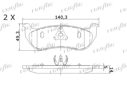 Kit de plaquettes de frein, frein à disque