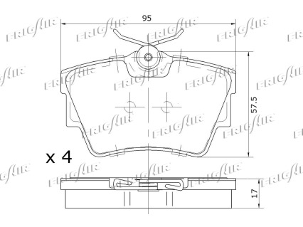 Kit de plaquettes de frein, frein à disque