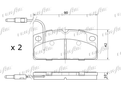 Kit de plaquettes de frein, frein à disque