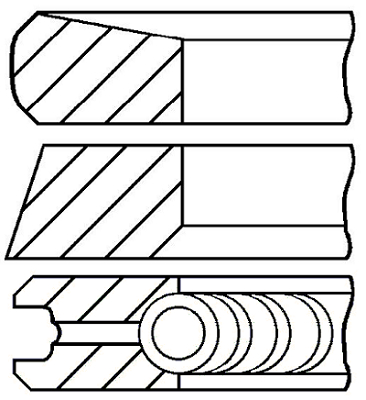 Jeu de segments de pistons