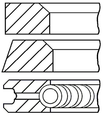 Jeu de segments de pistons